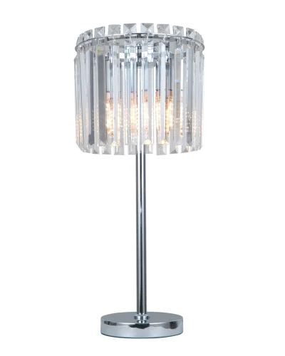 Настольная лампа Levi V10757-3T Moderli прозрачная 3 лампы, основание хром металл в стиле классический современный  фото 2