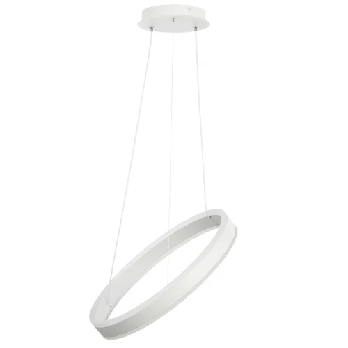 Светильник подвесной LED Дуэт CL719400 Citilux белый 1 лампа, основание белое в стиле хай-тек современный кольца фото 4