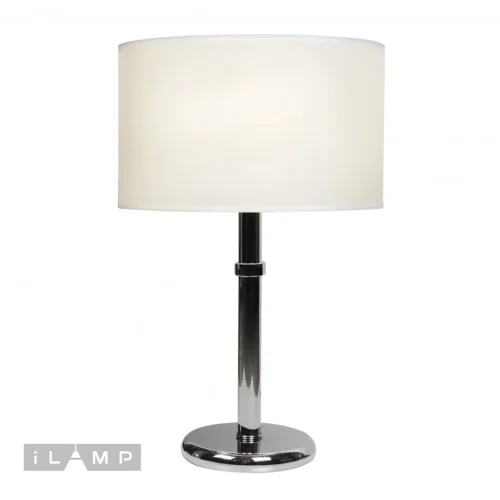 Настольная лампа Joy RM003/1T CR iLamp белая 1 лампа, основание хром металл в стиле современный американский  фото 2