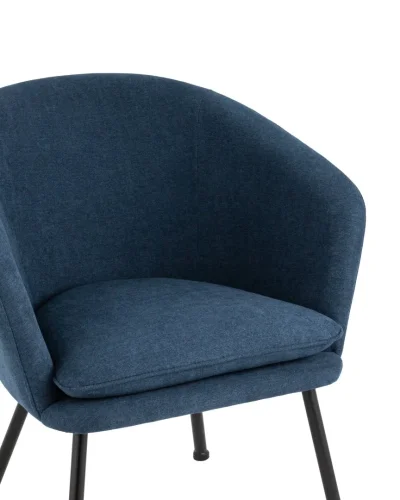 Кресло Декстер, синий УТ000034959 Stool Group, синий/ткань, ножки/металл/чёрный, размеры - ****710*660мм фото 2
