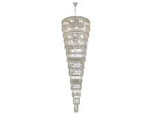 Люстра каскадная 10853/C  Newport прозрачная на 53 лампы, основание никель в стиле американский современный 