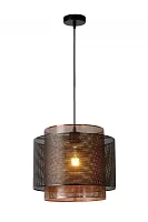 Светильник подвесной лофт Orrin 02404/01/30 Lucide медь чёрный 1 лампа, основание чёрное в стиле лофт модерн 