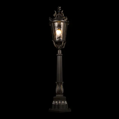 Парковый светильник Verona 100003/1200 LOFT IT уличный IP55 чёрный 1 лампа, плафон прозрачный в стиле классический E27 фото 3
