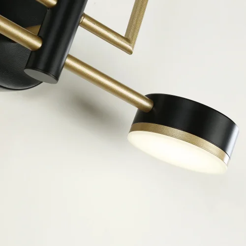 Бра LED Modul 4013-2W Favourite золотой чёрный на 2 лампы, основание чёрное в стиле современный  фото 5