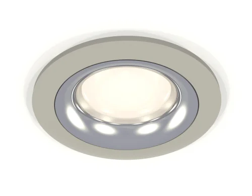 Светильник точечный XC7623003 Ambrella light серебряный серый 1 лампа, основание серое в стиле хай-тек современный 