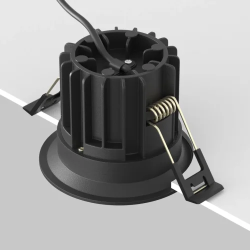 Светильник точечный LED Round DL058-12W-DTW-B Maytoni чёрный 1 лампа, основание чёрное в стиле современный хай-тек круглый фото 6