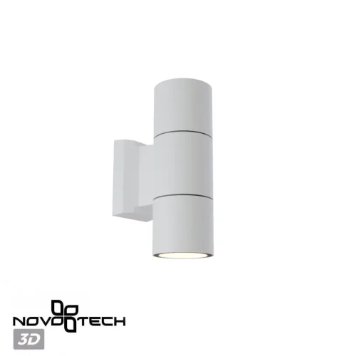 Настенный светильник уличный Landscape 370987 Novotech уличный IP65 белый на 2 лампы, плафон белый в стиле хай-тек GU10 фото 3