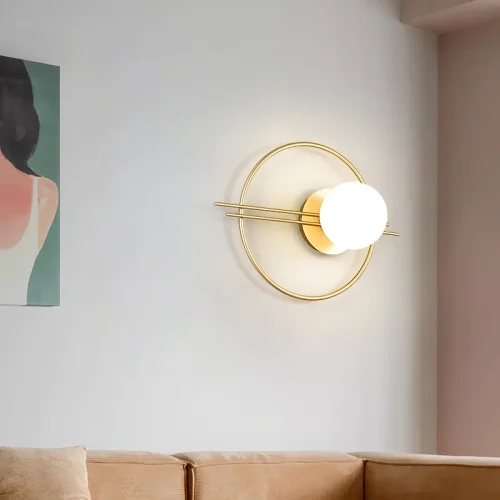 Настенный светильник ESTA Gold 212796-26 ImperiumLoft белый на 1 лампу, основание золотое в стиле современный фото 14