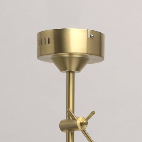 Светильник потолочный LED Чил-аут 725010203 DeMarkt коричневый 3 лампы, основание золотое в стиле хай-тек  фото 9
