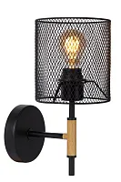 Бра Baskett 45259/01/30 Lucide чёрный 1 лампа, основание чёрное в стиле винтаж 