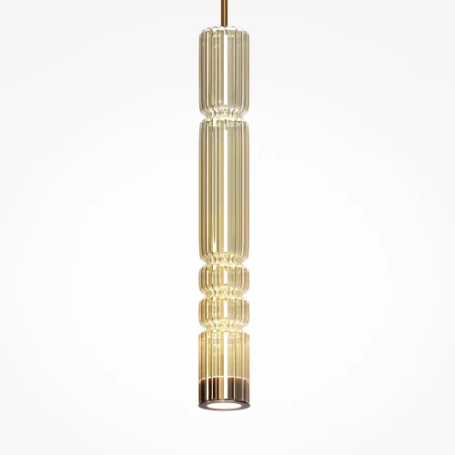 Светильник подвесной LED Ordo MOD272PL-L12BS3K Maytoni латунь 1 лампа, основание латунь в стиле современный трубочки фото 6
