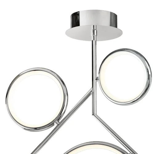 Светильник потолочный LED Olimpia 6591 Mantra хром 1 лампа, основание хром в стиле современный кольца фото 3