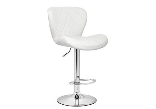 Барный стул Porch white / chrome 15508 Woodville, белый/искусственная кожа, ножки/металл/хром, размеры - *1100***470*530