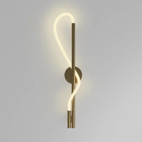 Бра LED Tau MOD166WL-L12G3K Maytoni белый на 1 лампа, основание золотое в стиле минимализм хай-тек современный 