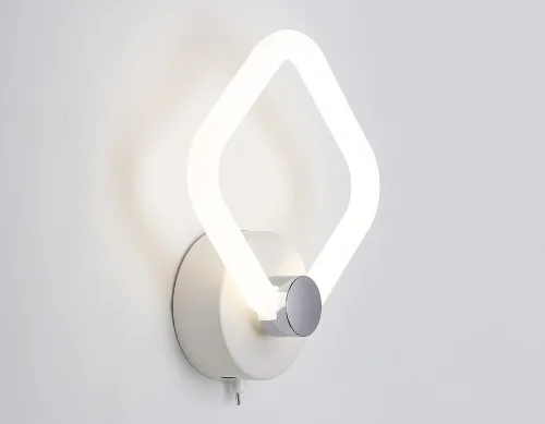Бра LED FA3871 Ambrella light белый на 1 лампа, основание белое в стиле хай-тек современный квадраты фото 5