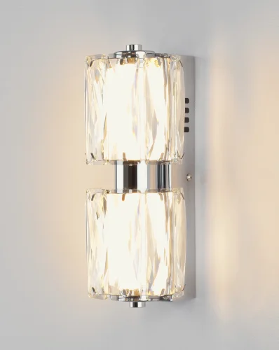 Бра LED Prismique V11716-WL Moderli прозрачный на 1 лампу, основание хром в стиле современный 
