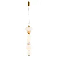 Светильник подвесной LED Ambra 5016/17 SP-36 Divinare разноцветный белый на 1 лампу, основание латунь в стиле современный арт-деко 