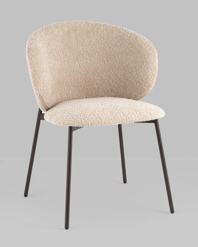 Стул Блейз букле капучино, каркас серо-коричневый УТ000039642 Stool Group, коричневый бежевый/букле, ножки/металл/чёрный, размеры - *****