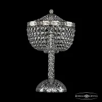 Настольная лампа 19281L4/25IV Ni Bohemia Ivele Crystal прозрачная 3 лампы, основание никель металл в стиле классический sp