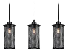 Светильник подвесной TR8164 Ambrella light чёрный 3 лампы, основание чёрное в стиле лофт 