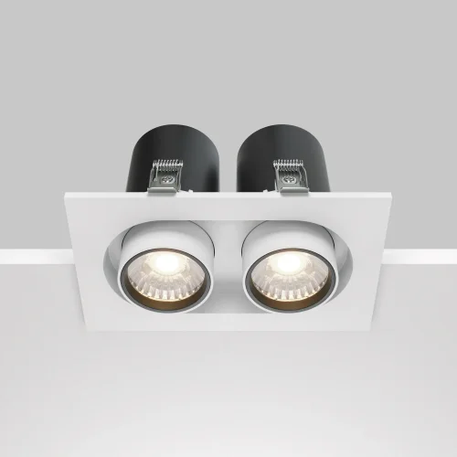 Светильник точечный LED Hidden DL045-02-10W4K-W Maytoni белый 2 лампы, основание белое в стиле хай-тек современный  фото 5