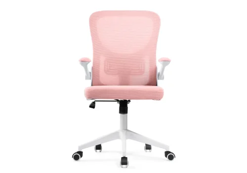 Компьютерное кресло Konfi pink / white 15331 Woodville, розовый/сетка ткань, ножки/металл/белый, размеры - *1110***600*660 фото 2