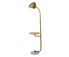 Торшер со столиком Олби 07041,33 Kink Light со столиком золотой 1 лампа, основание золотое в стиле лофт
