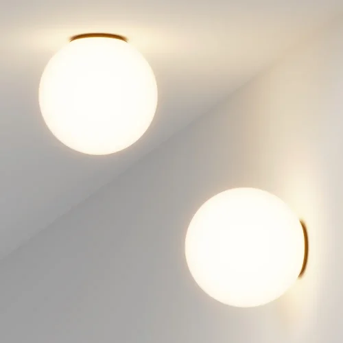 Светильник потолочный LED Twins MOD427CL-L10B3K Maytoni белый на 1 лампу, основание чёрное в стиле современный шар фото 7