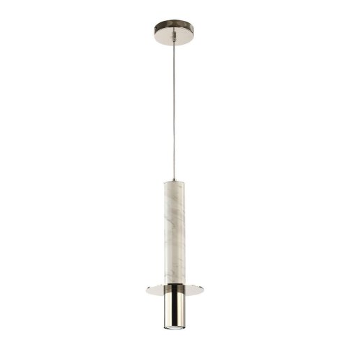 Светильник подвесной Rocky 2748-1P Favourite никель белый 1 лампа, основание никель в стиле современный трубочки