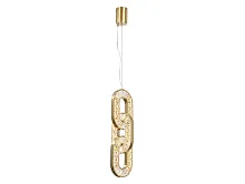 Светильник подвесной LED 3673/S champagne gold Newport прозрачный на 1 лампу, основание золотое в стиле современный американский 