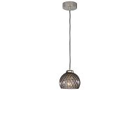 Светильник подвесной L 10003/1 Reccagni Angelo серый чёрный 1 лампа, основание никель в стиле классический современный выдувное