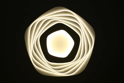 Светильник потолочный LED с пультом Avola OML-07707-380 Omnilux белый 1 лампа, основание белое в стиле хай-тек с пультом кольца фото 6