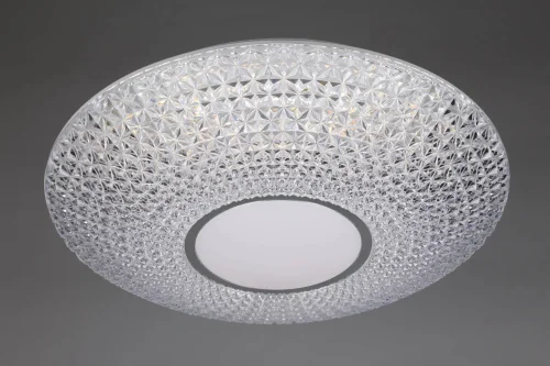 Люстра с пультом LED Lampianu OML-47807-30 Omnilux белая на 1 лампу, основание белое в стиле хай-тек с пультом фото 2