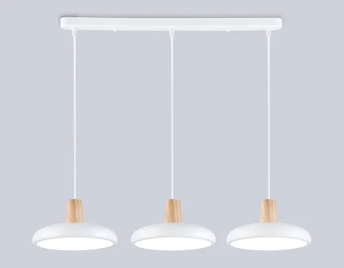 Светильник подвесной LED FL4840 Ambrella light белый на 1 лампу, основание белое в стиле хай-тек фото 2