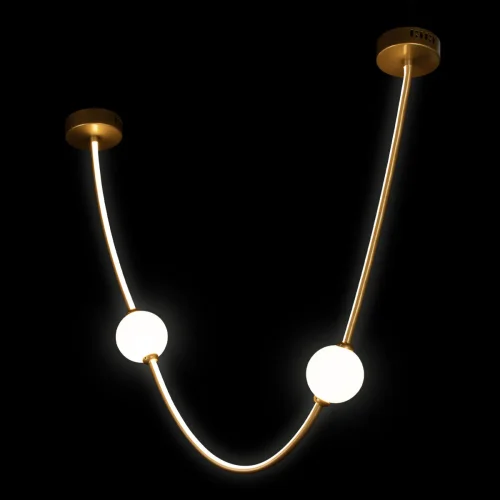 Светильник подвесной LED Embrace 10242/600 Gold LOFT IT белый 1 лампа, основание золотое в стиле современный  фото 2