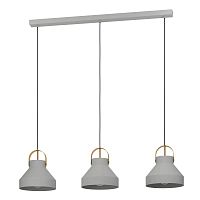 Светильник подвесной Estepona 390227 Eglo серый 3 лампы, основание серое в стиле лофт современный 