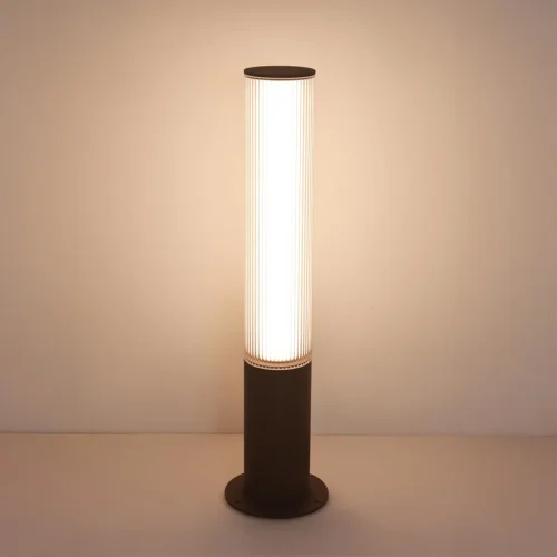 Парковый светильник Cortena 7180/18GL Odeon Light уличный IP65 коричневый на 1 лампу, плафон белый в стиле хай-тек ЛЕД фото 4 Парковый светильник Cortena 7180/18GL Odeon Light уличный IP65 коричневый на 1 лампу, плафон белый в стиле хай-тек ЛЕД фото 4