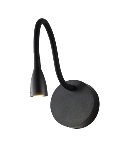 Бра с выключателем LED сенсор CLT 212W BL Crystal Lux чёрный на 1 лампа, основание чёрное в стиле современный гибкая ножка