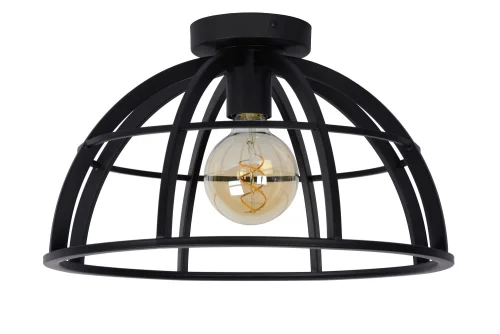 Светильник потолочный Dikra 76164/40/30 Lucide чёрный без плафона 1 лампа, основание чёрное в стиле современный лофт  фото 2