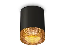 Светильник накладной Techno spot XS6302044 Ambrella light жёлтый чёрный 1 лампа, основание чёрное в стиле современный круглый