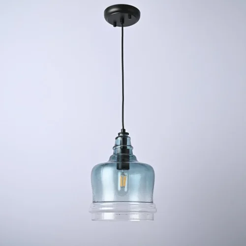 Светильник подвесной Adria 101277-26 ImperiumLoft прозрачный 1 лампа, основание чёрное в стиле современный  фото 3