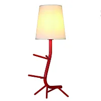 Настольная лампа Centipede 7252 Mantra белая 1 лампа, основание красное металл в стиле современный 