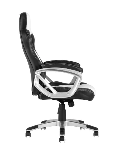 Кресло спортивное TopChairs Continental, белое УТ000004570 Stool Group, белый/экокожа, ножки/металл/хром, размеры - ****640*650 фото 2