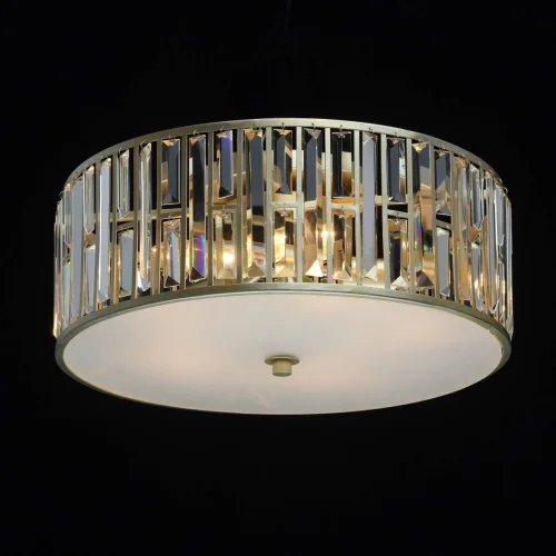 Люстра потолочная хрустальная Монарх 121010205 MW-Light прозрачная на 5 ламп, основание золотое в стиле классический  фото 2
