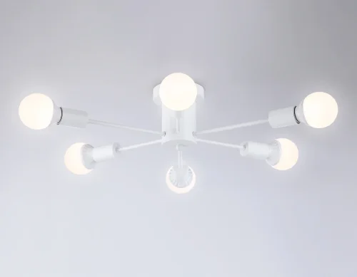 Люстра потолочная TR80401 Ambrella light без плафона на 6 ламп, основание белое в стиле современный  фото 3