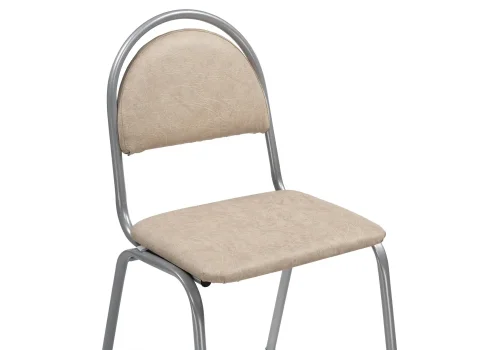 Стул на металлокаркасе Гумер бежевый / светлый мусс 587877 Woodville, бежевый/искусственная кожа, ножки/металл/, размеры - *840***480*560 фото 3