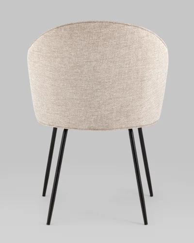 Стул обеденный Echo, бежевый УТ000038598 Stool Group, бежевый/шенилл, ножки/металл/чёрный, размеры - ***** фото 4
