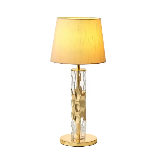 Настольная лампа PRIMAVERA LG1 GOLD Crystal Lux прозрачная 1 лампа, основание золотое металл в стиле современный  фото 3