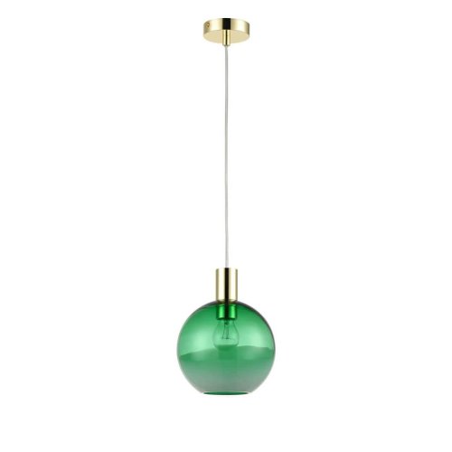 Светильник подвесной Unicum VL5374P41 Vele Luce зелёный 1 лампа, основание золотое в стиле современный шар фото 3