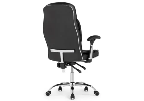 Кресло для руководителя Vestra black 15258 Woodville, чёрный/искусственная кожа, ножки/металл/хром, размеры - ****620*640 фото 5